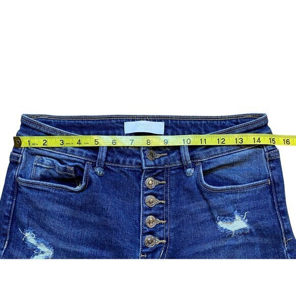 Vervet Womens Distressed Denim Jeans Size 29 VT917 - Picture 9 of 9